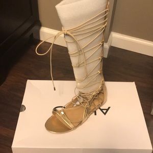 Gladiator sandals gold
